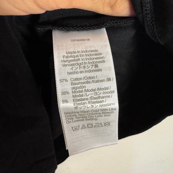 Madewell Low-Back Top WMNS XS Black Pullover Stretch Jersey Slim Fit Sleeveless - Picture 6 of 7